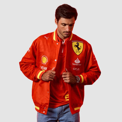 Scuderia Ferrari F1 2024 Team Varsity Jacket