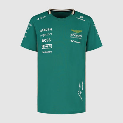 Aston Martin F1 Team Kids 2025 Fernando Alonso Driver T-shirt