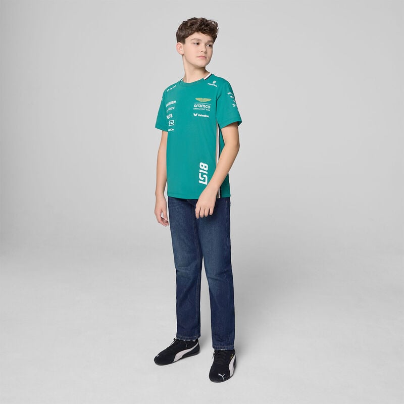 Aston Martin F1 Team 2025 Kids Lance Stroll Driver T-shirt