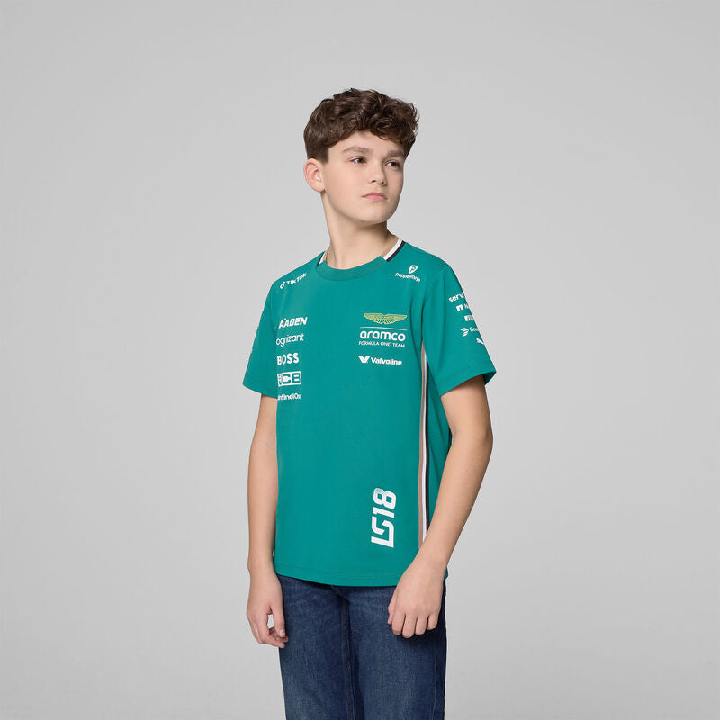 Aston Martin F1 Team 2025 Kids Lance Stroll Driver T-shirt