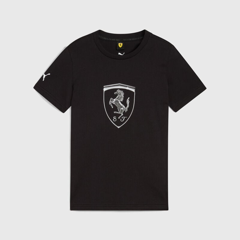 Scuderia Ferrari F1 Kids PUMA LS Race Tonal Shield T-shirt