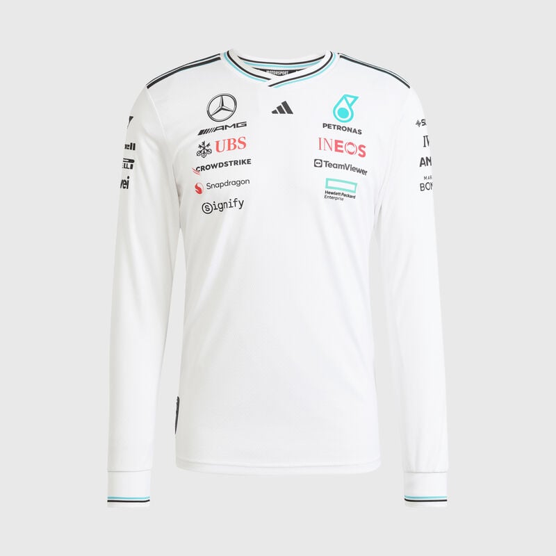 Mercedes-AMG F1 adidas 2025 Authentic Long Sleeve Driver T-shirt