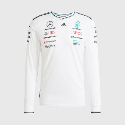 Mercedes-AMG F1 adidas 2025 Authentic Long Sleeve Driver T-shirt